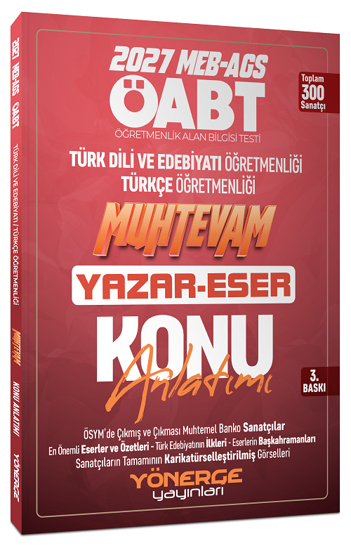 Yönerge 2027 ÖABT MEB-AGS Türkçe-Türk Dili Edebiyatı Muhtevam Yazar Eser Konu Anlatımı Yönerge Yayınları
