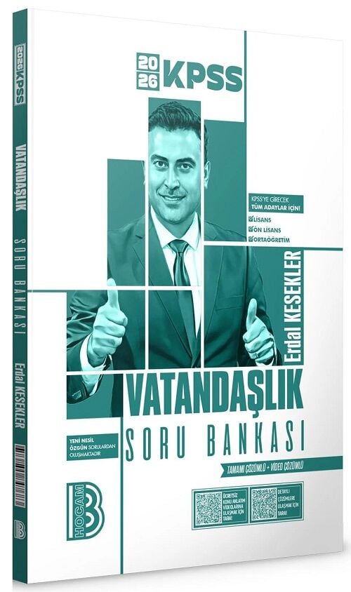 Benim Hocam 2026 KPSS Vatandaşlık Soru Bankası Çözümlü - Erdal Kesekler Benim Hocam Yayınları