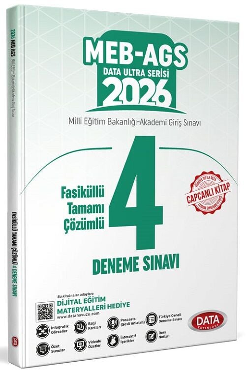 YENİ AGS - Data 2026 MEB-AGS Tüm Dersler 4 Deneme Fasikül Çözümlü Ultra Serisi Data Yayınları