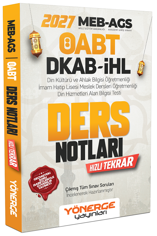 Yönerge 2027 ÖABT MEB-AGS DKAB Din Kültürü ve Ahlak Bilgisi Ders Notları Yönerge Yayınları