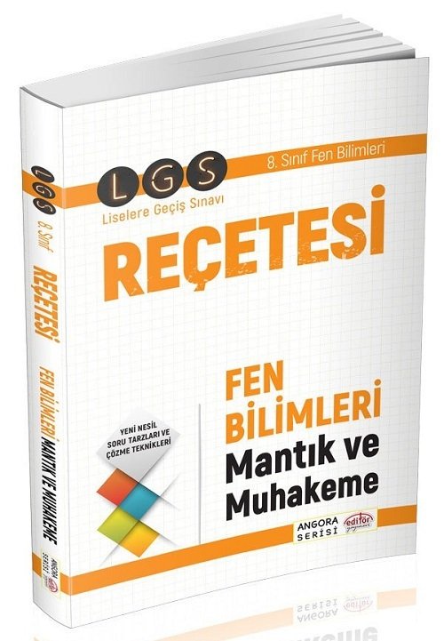 SÜPER FİYAT - Editör LGS 8. Sınıf Reçetesi Fen Bilimleri Mantık ve Muhakeme Soru Bankası Angora Serisi Editör Yayınevi