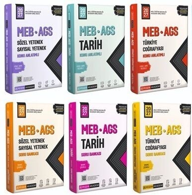 Pegem 2027 MEB-AGS Sözel-Sayısal Yetenek + Tarih + Coğrafya Konu + Soru Bankası 6 lı Set Pegem Akademi Yayınları