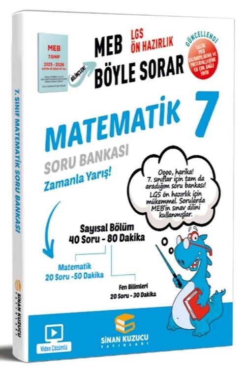 Sinan Kuzucu 7. Sınıf Matematik Soru Bankası Çözümlü Sinan Kuzucu Yayınları