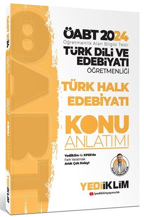 SÜPER FİYAT - Yediiklim 2024 ÖABT Türk Dili ve Edebiyatı Öğretmenliği Türk Halk Edebiyatı Konu Anlatımı - Faruk Karaaslan Yediiklim Yayınları