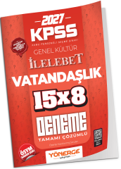 Yönerge 2027 KPSS Vatandaşlık İLELEBET 15x8 Deneme Çözümlü Yönerge Yayınları