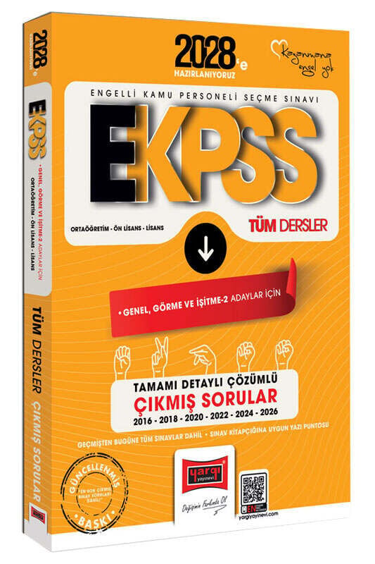 Yargı 2028 EKPSS Genel-Görme-İşitme-2 Çıkmış Sorular Son 10 Yıl Çözümlü Yargı Yayınları