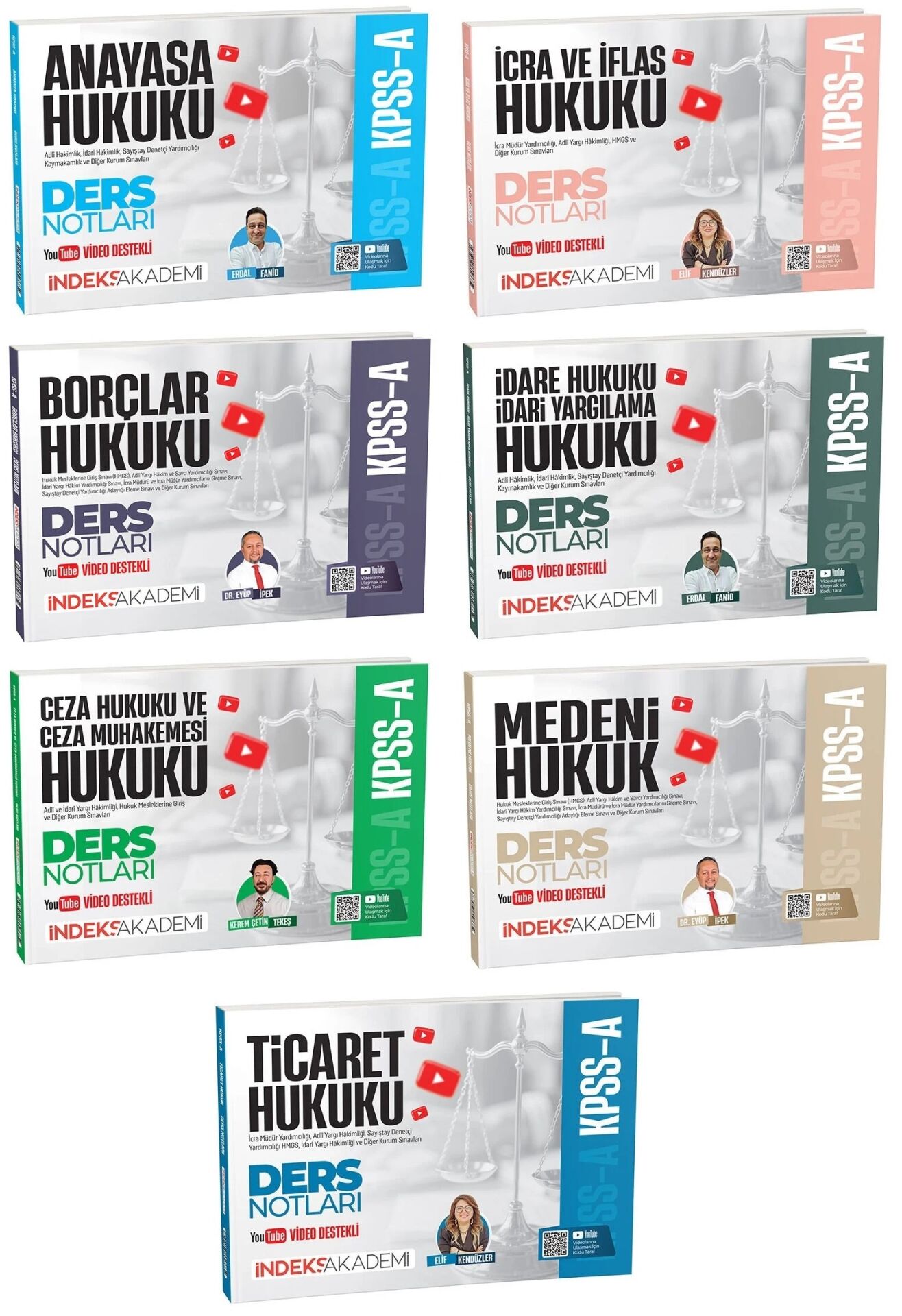 İndeks Akademi 2026 KPSS A Grubu Hukuk Video Ders Notları 7 li Set İndeks Akademi Yayıncılık