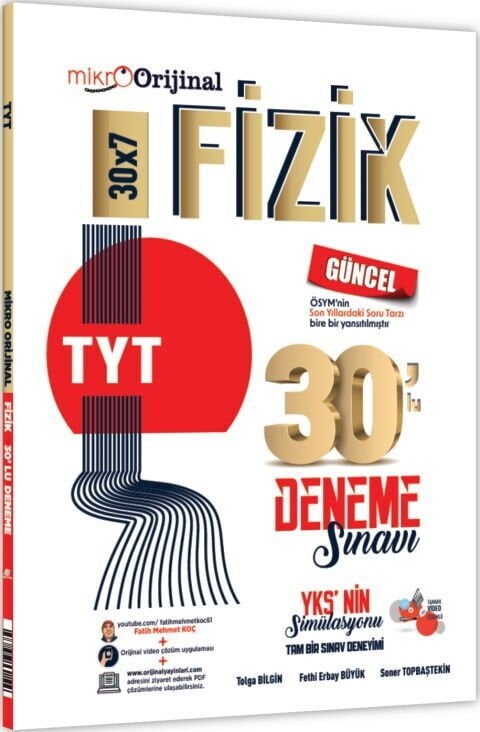 Orijinal YKS TYT Fizik Mikro Orijinal 30x7 Deneme Orijinal Yayınları