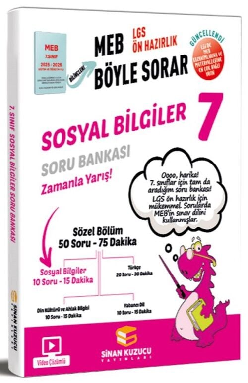 Sinan Kuzucu 7. Sınıf Sosyal Bilgiler Soru Bankası Çözümlü Sinan Kuzucu Yayınları