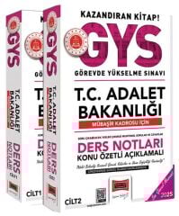 Yargı 2025 GYS Adalet Bakanlığı Mübaşir Kadrosu Konu Özetli Ders Notları Seti Görevde Yükselme Yargı Yayınları