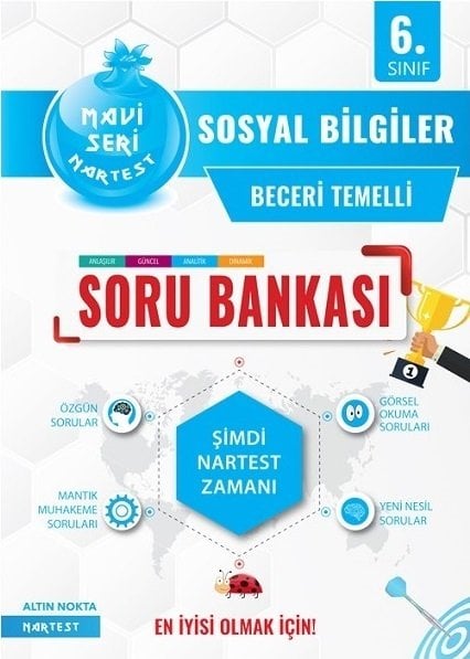 Nartest 6. Sınıf Sosyal Bilgiler Mavi Seri Soru Bankası Nartest Yayınları
