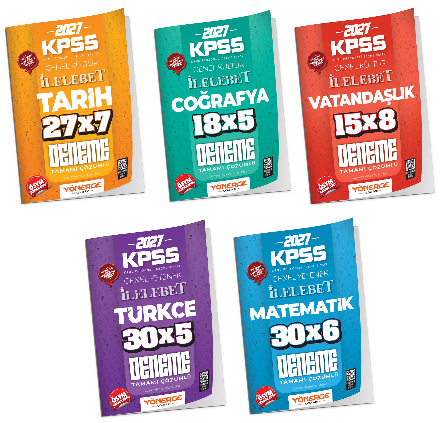 Yönerge 2027 KPSS Genel Yetenek Genel Kültür İLELEBET 31 Deneme 5 li Set Yönerge Yayınları