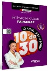 Marka KPSS MEB-AGS TYT MSÜ DGS ALES İhtiyacın Kadar Paragraf 10 da 30 Soru Bankası Çözümlü Yektuğ Mat - Hale Karataş Marka Yayınları