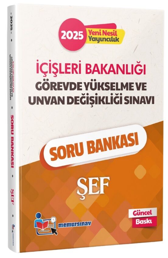 Memur Sınav 2025 GYS İçişleri Bakanlığı Şef Soru Bankası Görevde Yükselme Memur Sınav