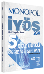 Monopol 2026 İYÖS İdari Yargı Ön Sınavı 5 Deneme Çözümlü Monopol Yayınları
