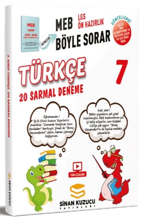 Sinan Kuzucu 7. Sınıf Türkçe Sarmal 20 Deneme Çözümlü Sinan Kuzucu Yayınları
