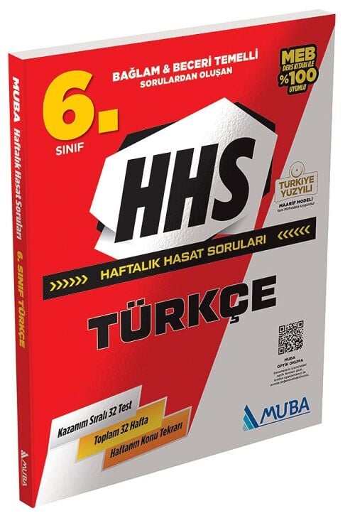 Muba 6. Sınıf Türkçe HHS Maarif Modeli Haftalık Hasat Soruları Muba Yayınları