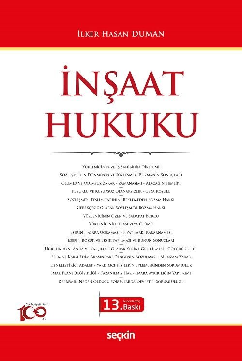 Seçkin İnşaat Hukuku 13. Baskı - İlker Hasan Duman Seçkin Yayınları