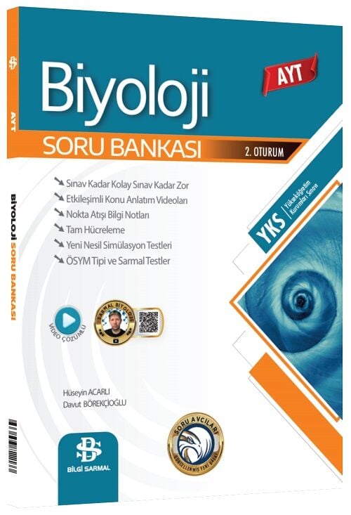 Bilgi Sarmal YKS AYT Biyoloji Soru Bankası Çözümlü Bilgi Sarmal Yayınları