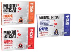 İndeks Akademi 2026 KPSS A Grubu Mikro + Makro + İktisat Son Beşli Video Ders Notları 3 lü Set İndeks Akademi Yayıncılık