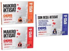 İndeks Akademi 2027 KPSS A Grubu Mikro + Makro + İktisat Son Beşli Video Ders Notları 3 lü Set İndeks Akademi Yayıncılık