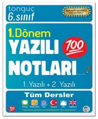 Tonguç  6. Sınıf Tüm Dersler 1. Dönem Maarif Modeli 1. Yazılı ve 2. Yazılı Notları Tonguç Akademi