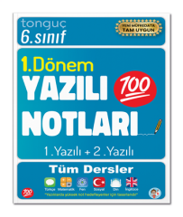 Tonguç  6. Sınıf Tüm Dersler 1. Dönem 1. Yazılı ve 2. Yazılı Notları Tonguç Akademi