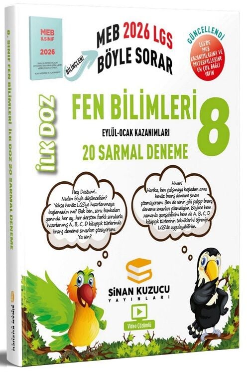 Sinan Kuzucu 2027 8. Sınıf LGS Fen Bilimleri İlk Doz Sarmal 20 Deneme Çözümlü Sinan Kuzucu Yayınları
