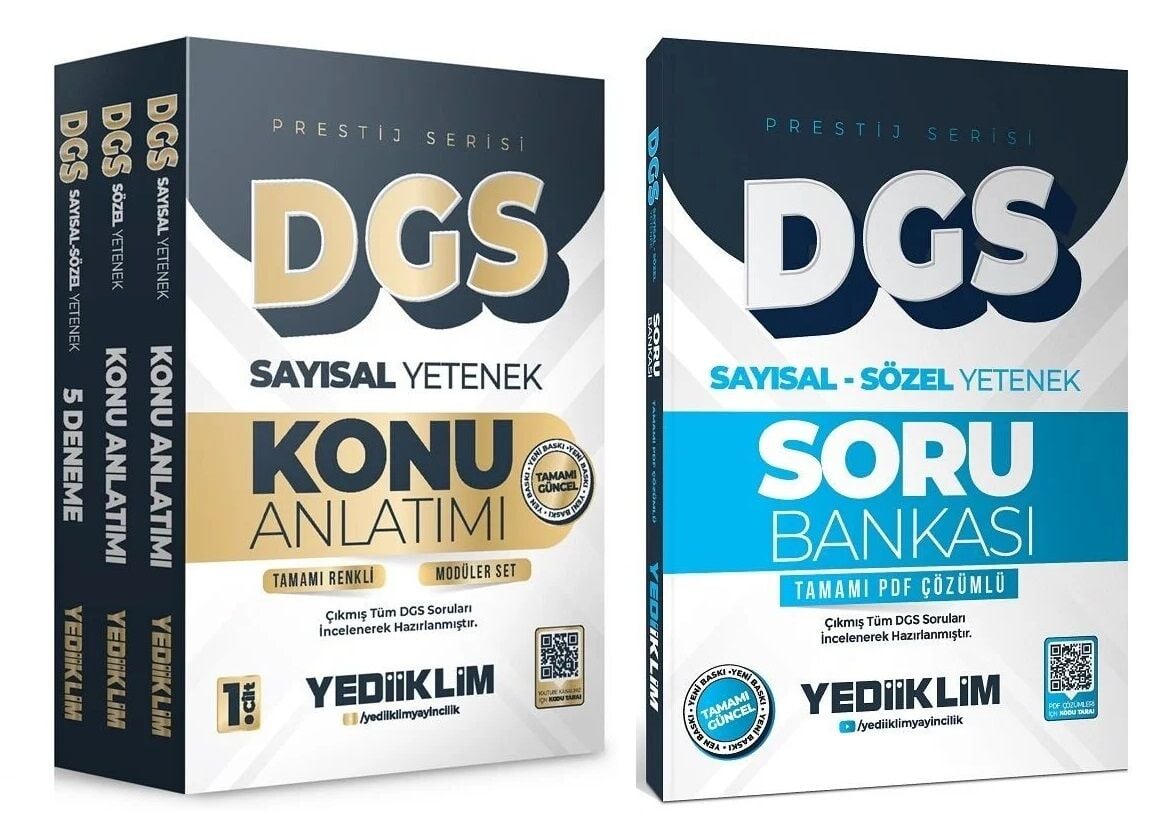 Yediiklim 2026 DGS Prestij Modüler Konu + Soru Bankası 2 li Set Yediiklim Yayınları