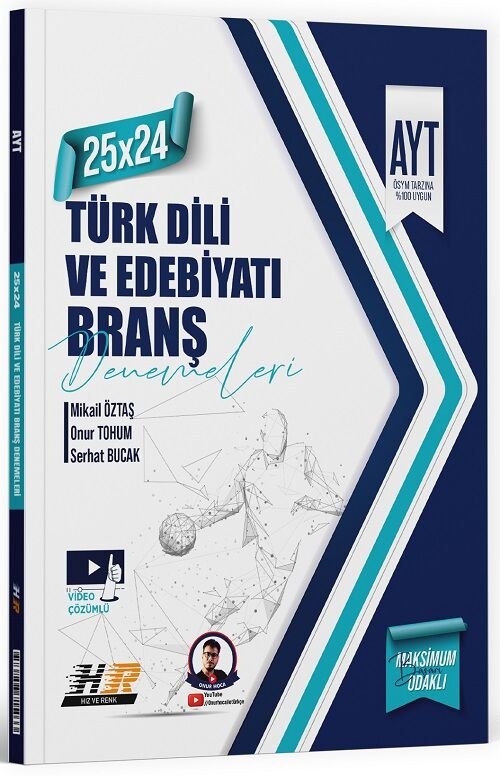 Hız ve Renk YKS AYT Türk Dili ve Edebiyatı 25x24 Denemeleri Hız ve Renk Yayınları