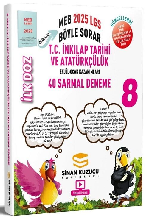 Sinan Kuzucu 2026 8. Sınıf LGS TC İnkılap Tarihi ve Atatürkçülük İlk Doz Sarmal 40 Deneme Çözümlü Sinan Kuzucu Yayınları