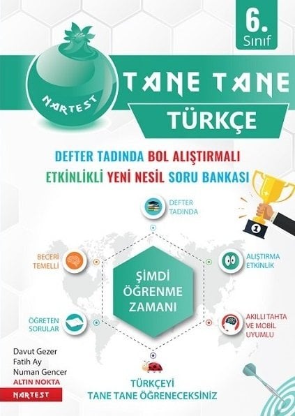 Nartest 6. Sınıf Türkçe Tane Tane Soru Bankası Nartest Yayınları