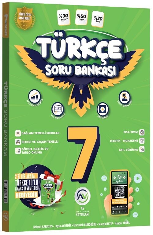 Av Yayınları 7. Sınıf Türkçe Maarif Modeli Soru Bankası Av Yayınları
