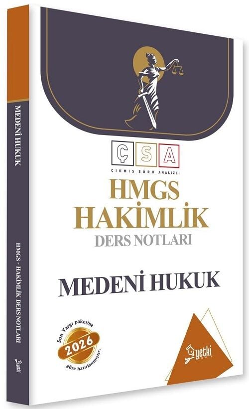 Yetki 2026 HMGS Hakimlik Medeni Hukuk ÇSA Ders Notları Yetki Yayıncılık
