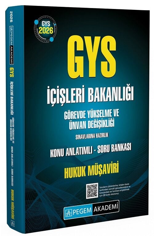 Pegem 2026 GYS İçişleri Bakanlığı Hukuk Müşaviri Konu Anlatımlı Soru Bankası Görevde Yükselme Pegem Akademi Yayınları