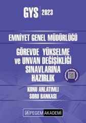 Pegem 2023 GYS ÜDS Emniyet Genel Müdürlüğü Konu Anlatımlı Soru Bankası Görevde Yükselme Ünvan Değişikliği Pegem Yayınları