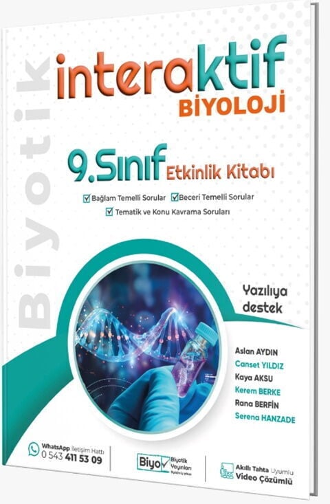 Biyotik 9. Sınıf Biyoloji İnteraktif Etkinlik Kitabı Biyotik Yayınları