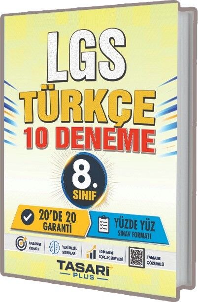 Tasarı Plus 8. Sınıf LGS Türkçe 10 Deneme Çözümlü Tasarı Plus Yayınları