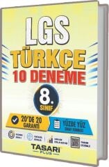 Tasarı Plus 8. Sınıf LGS Türkçe 10 Deneme Çözümlü Tasarı Plus Yayınları