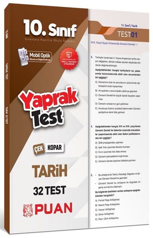 Puan 10. Sınıf Tarih Çek Kopar 32 Yaprak Test Puan Yayınları