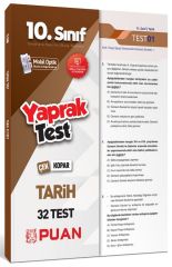 Puan 10. Sınıf Tarih Çek Kopar 32 Yaprak Test Puan Yayınları