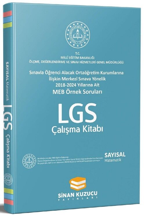 Sinan Kuzucu LGS Sayısal Matematik MEB Örnek Soruları Çalışma Kitabı Sinan Kuzucu Yayınları