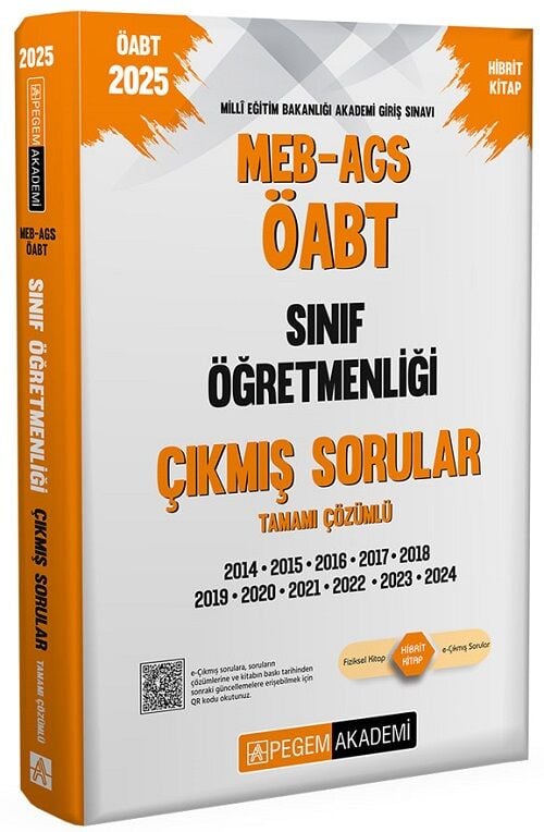 Pegem 2025 ÖABT MEB-AGS Sınıf Öğretmenliği Çıkmış Sorular Çözümlü Pegem Akademi Yayınları