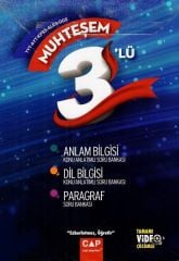 Çap Yayınları TYT AYT KPSS Muhteşem 3 lü Anlam Bilgisi, Dil Bilgisi, Paragraf Konu Anlatımlı Soru Bankası Çap Yayınları