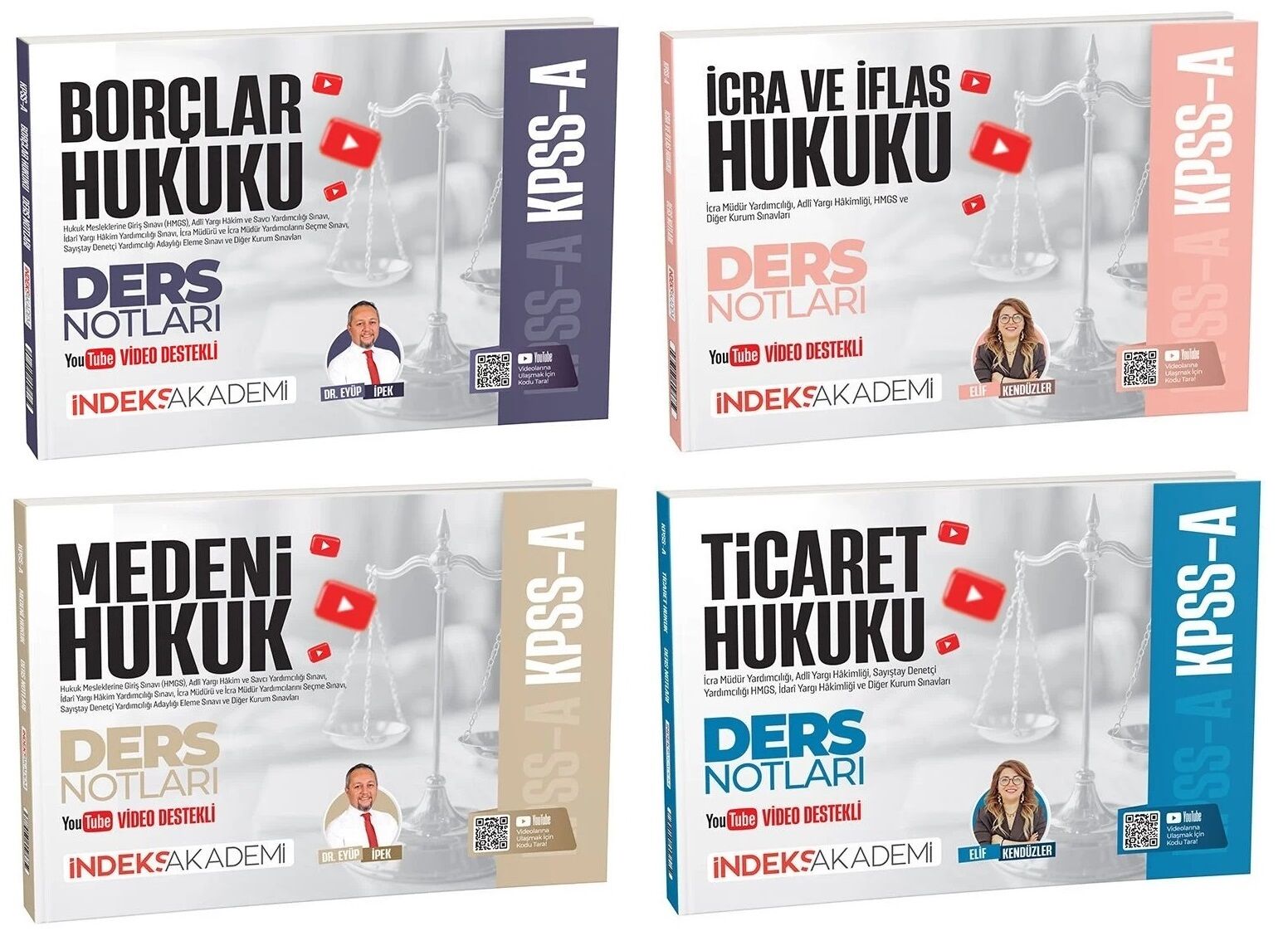 İndeks Akademi 2027 KPSS A Grubu Özel Hukuk Video Ders Notları 4 lü Set İndeks Akademi Yayıncılık