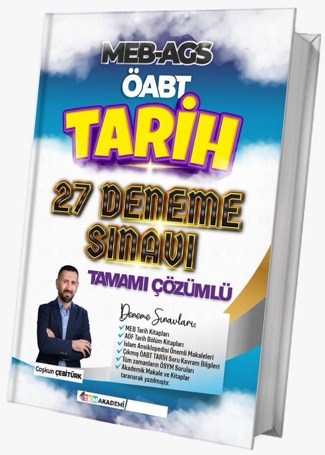 TKM Akademi 2026 ÖABT MEB-AGS Tarih Öğretmenliği 24 Deneme Çözümlü - Coşkun Çebitürk TKM Akademi