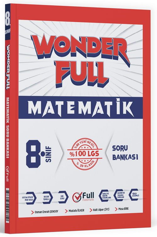 Full Matematik 8. Sınıf LGS Matematik Wonderfull Soru Bankası Full Matematik Yayınları