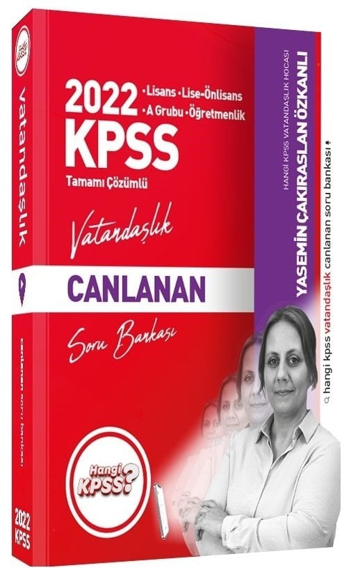 SÜPER FİYAT - Hangi KPSS 2022 KPSS Vatandaşlık Canlanan Soru Bankası Çözümlü - Yasemin Çakıraslan Özkanlı Hangi KPSS Yayınları