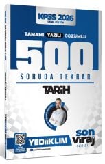Yediiklim 2026 KPSS Tarih 500 Soruda Tekrar Son Viraj Serisi Çözümlü - Ahmet Uğur Karakuza Yediiklim Yayınları