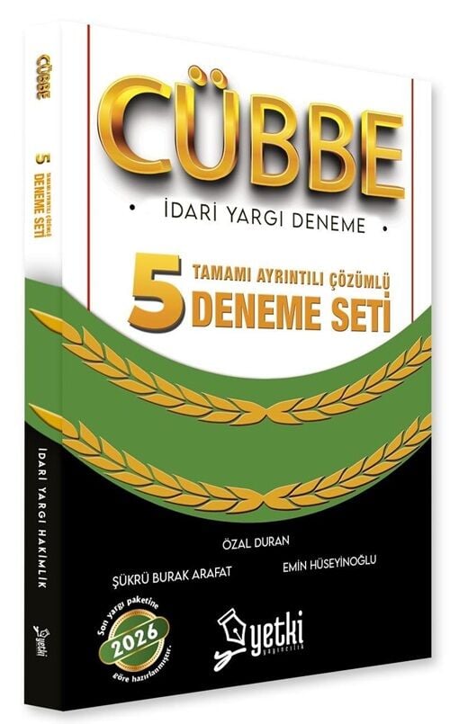 Yetki 2026 İdari Yargı Hakimlik CÜBBE 5 Deneme Çözümlü Yetki Yayıncılık